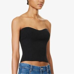 Reformation Jenni Black Strapless Top